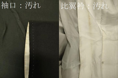 平和屋着物■豪華黒留袖　駒刺繍　流水松文　暈し染め　金彩　正絹　逸品　CABF5735oy