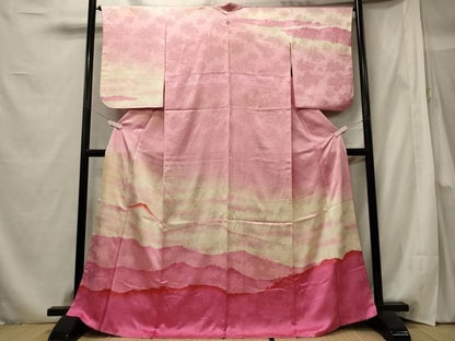 平和屋着物■訪問着　遠山文　暈し染め　正絹　逸品　CABF5739oy