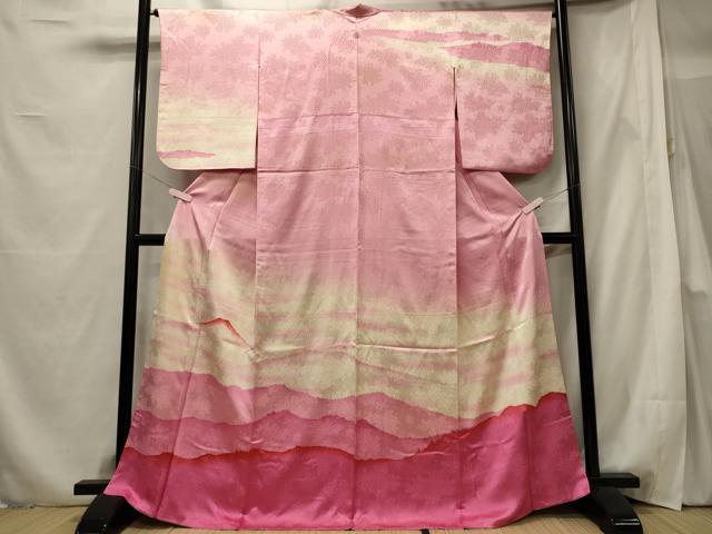 平和屋着物■訪問着　遠山文　暈し染め　正絹　逸品　CABF5739oy