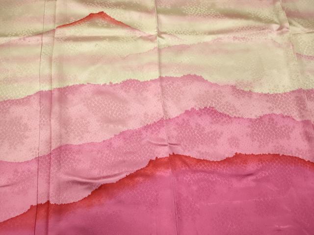 平和屋着物■訪問着　遠山文　暈し染め　正絹　逸品　CABF5739oy