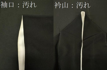 平和屋着物■豪華黒留袖　駒刺繍　籬草花文　金彩　正絹　逸品　CABF5741oy