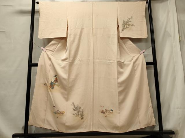 平和屋着物■訪問着　人物文　暈し染め　金彩　正絹　逸品　CABF5747oy