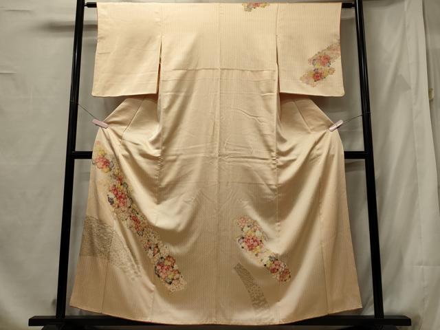 平和屋着物■訪問着　手描き　舞花文　金彩　正絹　逸品　CABF5749oy
