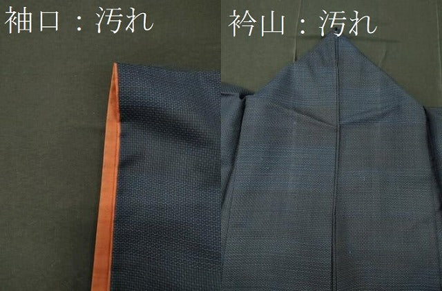 平和屋着物■上質な紬　120亀甲　正絹　逸品　CABF5752oy