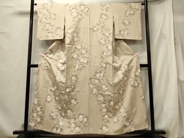 平和屋着物■上質な小紋 草花文 正絹 逸品 CABF5757oy
