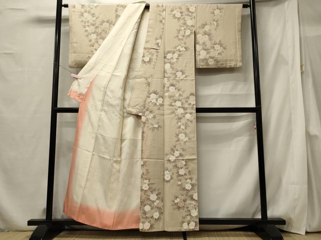 平和屋着物■上質な小紋 草花文 正絹 逸品 CABF5757oy
