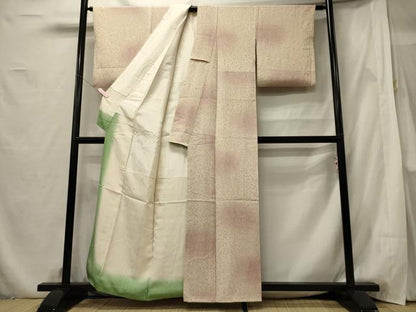 平和屋着物■上質な小紋 枝花文 暈し染め 正絹 逸品 CABF5758oy