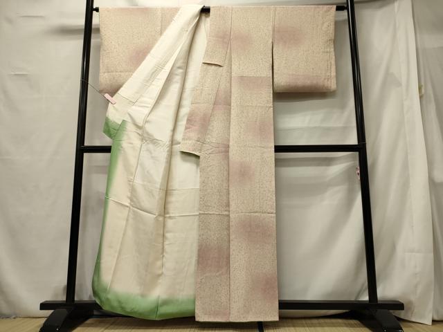 平和屋着物■上質な小紋 枝花文 暈し染め 正絹 逸品 CABF5758oy