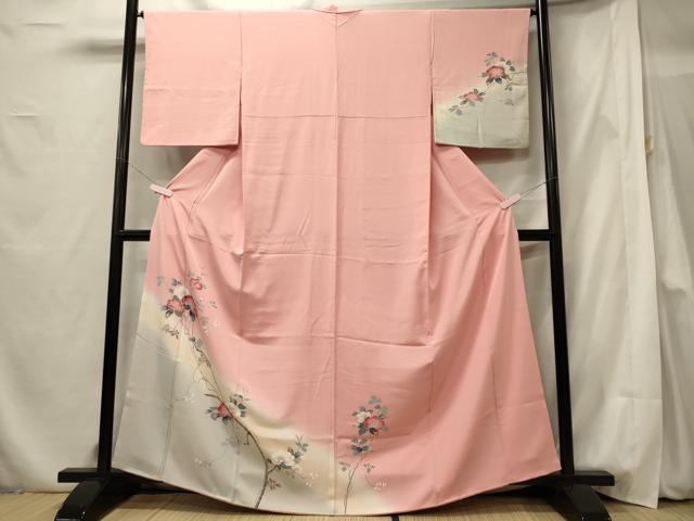 平和屋着物■訪問着 枝花文 暈し染め 正絹 逸品 CABF5762oy