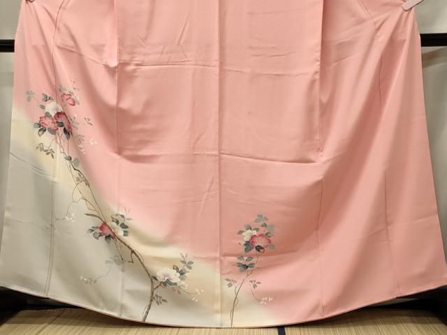 平和屋着物■訪問着 枝花文 暈し染め 正絹 逸品 CABF5762oy