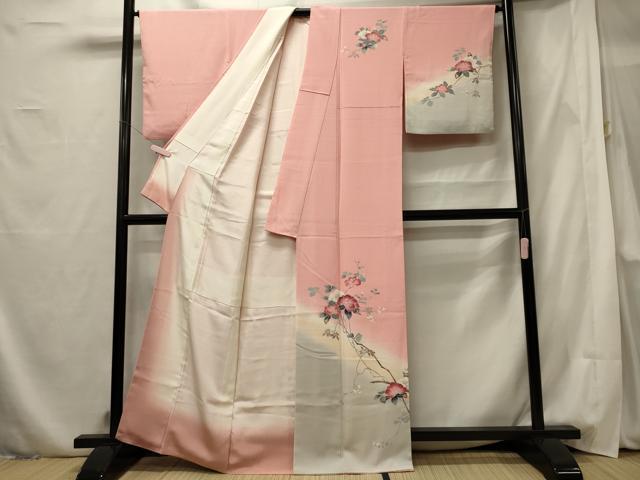 平和屋着物■訪問着 枝花文 暈し染め 正絹 逸品 CABF5762oy