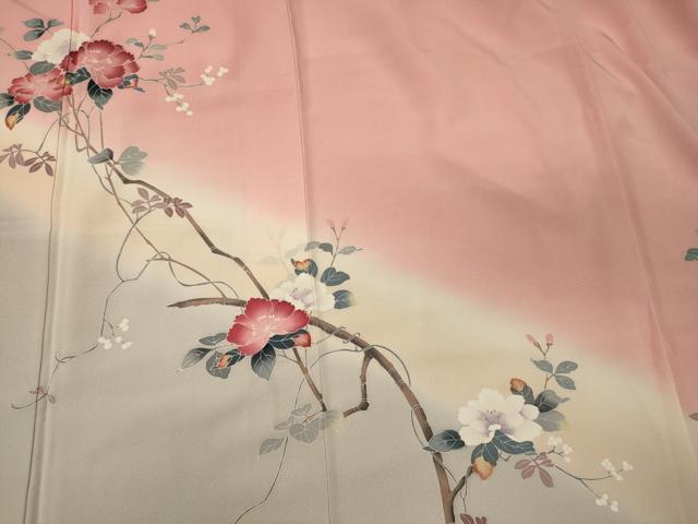 平和屋着物■訪問着 枝花文 暈し染め 正絹 逸品 CABF5762oy