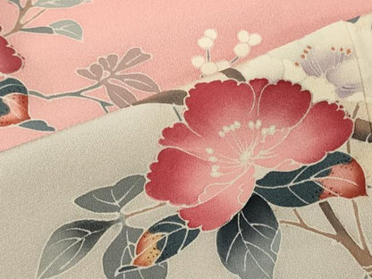 平和屋着物■訪問着 枝花文 暈し染め 正絹 逸品 CABF5762oy