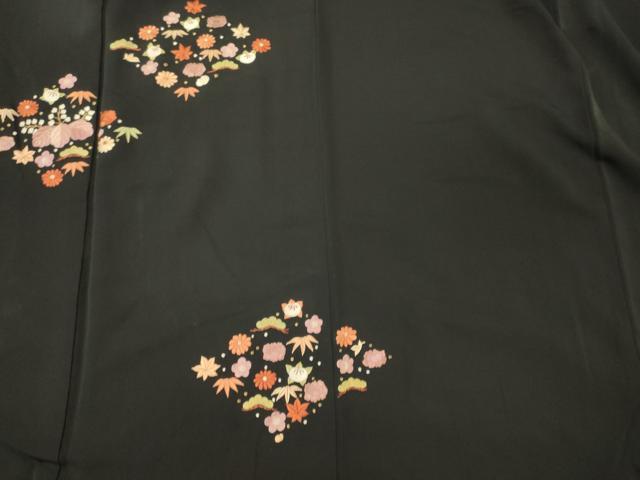 平和屋着物●訪問着　雪輪花松文　黒地　金彩　正絹　逸品　AABG7801cs 楽天市場】 着物 > 訪問着・付下げ : 平和屋