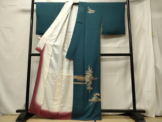 平和屋着物■訪問着 地紙重ね吉祥花文 金銀彩 正絹 逸品 CABF5769oy