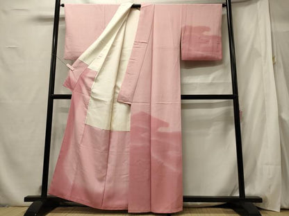 平和屋着物■訪問着 江戸小紋 舞花文 暈し染め 正絹 逸品 CABF5770oy
