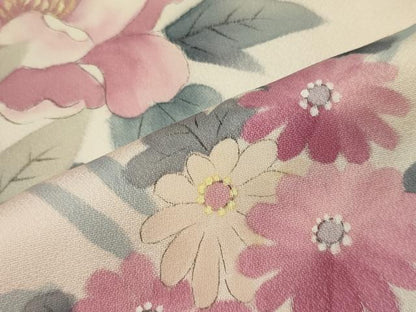 平和屋着物■訪問着 手描き 枝花文 暈し染め 正絹 逸品 未使用 CABF5772oy