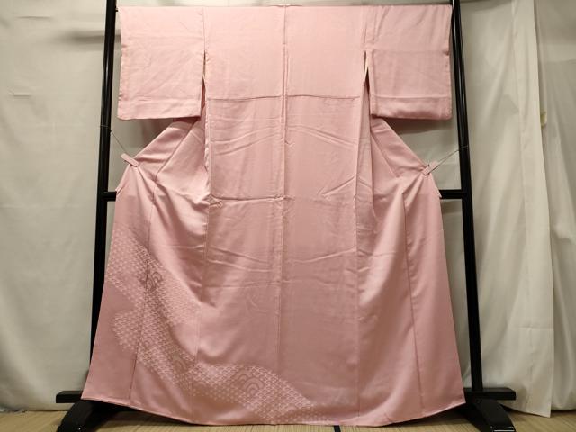 平和屋着物■中国三大刺繍 相良刺繍 色留訪問着 絞り 青海波文 正絹 逸品 CABF5775oy