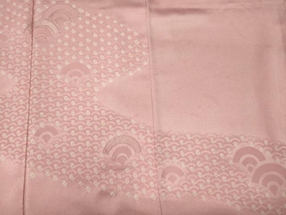 平和屋着物■中国三大刺繍 相良刺繍 色留訪問着 絞り 青海波文 正絹 逸品 CABF5775oy