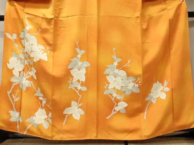 平和屋着物●訪問着　友禅　枝花文　暈し染め　正絹　逸品　AABG6573cs 平和屋着物□訪問着 刺繍 枝花文 暈し染め 正絹 逸品 CABF5780oy