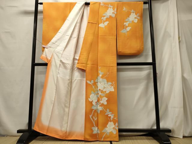 平和屋着物＃羽織　刺繍　枝花文　暈し染め　金糸　正絹　逸品　CABD7968in 平和屋着物□訪問着 刺繍 枝花文 暈し染め 正絹 逸品 CABF5780oy