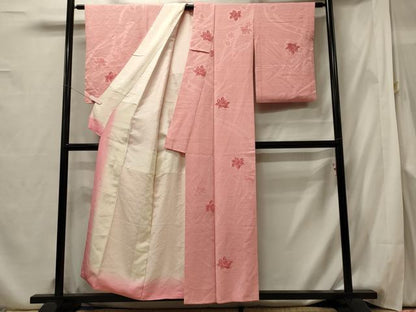 平和屋着物■上質な小紋 舞花文 正絹 逸品 CABF5783oy