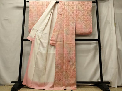 平和屋着物■訪問着 刺繍 青海波花文 暈し染め 正絹 逸品 CABF5784oy