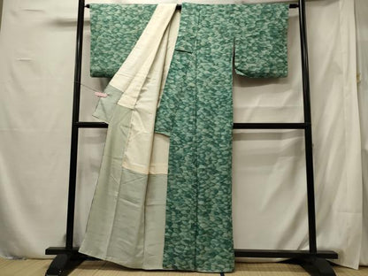 平和屋着物■上質な小紋 手描き 丸文 正絹 逸品 CABF5785oy
