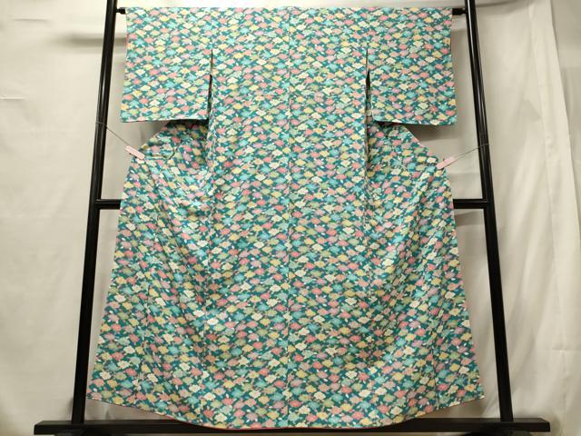 平和屋着物■上質な小紋 舞花文 正絹 逸品 CABF5786oy