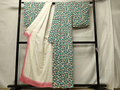 平和屋着物■上質な小紋 舞花文 正絹 逸品 CABF5786oy