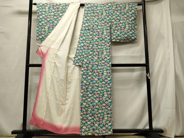 平和屋着物■上質な小紋 舞花文 正絹 逸品 CABF5786oy