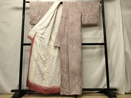 平和屋着物■上質な小紋 地紋起こし 唐草文 正絹 逸品 CABF5788oy