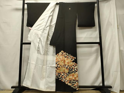 平和屋着物■豪華黒留袖　駒刺繍　松竹梅　金彩　正絹　逸品　CABF5794oy
