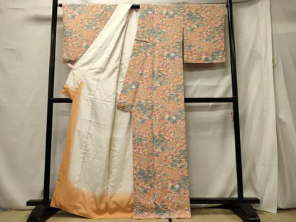平和屋着物■上質な小紋 風景花松文 正絹 逸品 未使用 CABF5800oy