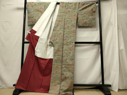 平和屋着物■上質な紬 乱菊 正絹 逸品 未使用 CABF5801oy