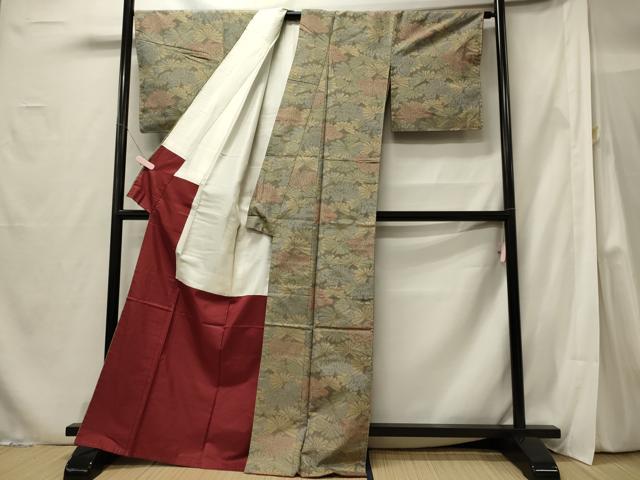 平和屋着物■上質な紬 乱菊 正絹 逸品 未使用 CABF5801oy