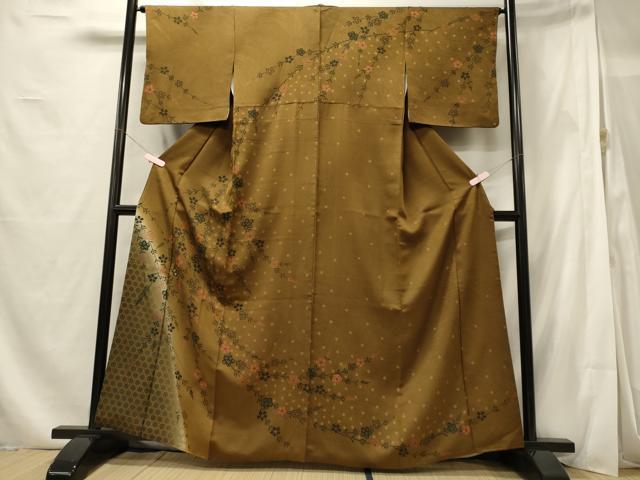 平和屋着物■訪問着 刺繍 籬枝垂れ花文 暈し染め 正絹 逸品 CABF5812oy
