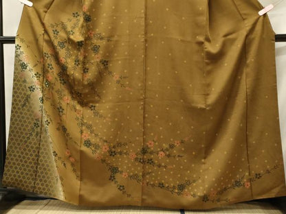 平和屋着物■訪問着 刺繍 籬枝垂れ花文 暈し染め 正絹 逸品 CABF5812oy