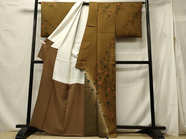 平和屋着物■訪問着 刺繍 籬枝垂れ花文 暈し染め 正絹 逸品 CABF5812oy