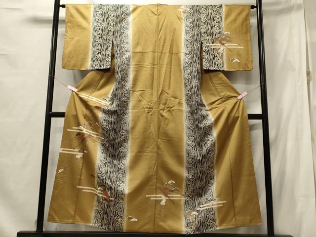 平和屋着物■訪問着 エ霞松文 藤花房 暈し染め 金彩 正絹 逸品 CABF5813oy