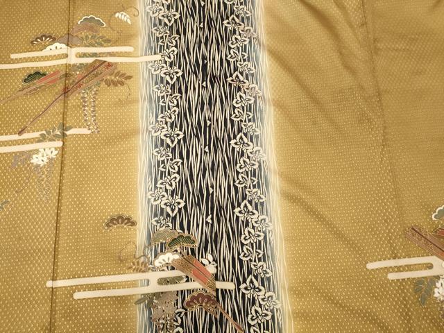 平和屋着物■訪問着 エ霞松文 藤花房 暈し染め 金彩 正絹 逸品 CABF5813oy