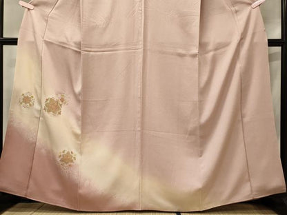平和屋着物■中国三大刺繍 総スワトウ刺繍 訪問着 舞花文 暈し染め 金糸 正絹 逸品 CABF5818oy
