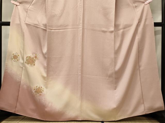 平和屋着物■中国三大刺繍 総スワトウ刺繍 訪問着 舞花文 暈し染め 金糸 正絹 逸品 CABF5818oy