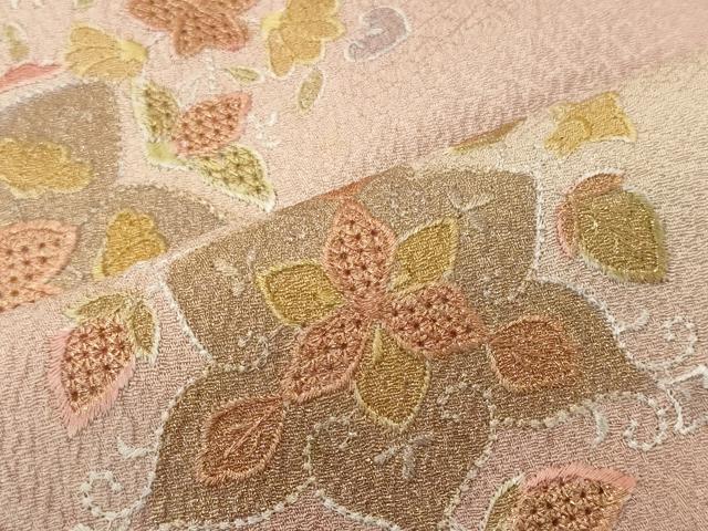 平和屋着物■中国三大刺繍 総スワトウ刺繍 訪問着 舞花文 暈し染め 金糸 正絹 逸品 CABF5818oy