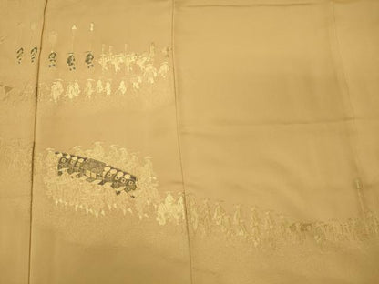 平和屋着物■豪華色留袖　人物文　寿光織　金糸　鈴乃屋扱い　正絹　逸品　CABF5822oy