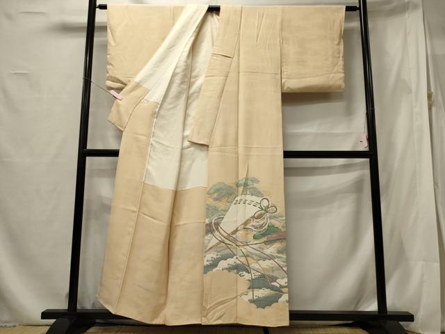 平和屋着物■豪華色留袖 桧扇立波松文 金彩 正絹 逸品 CABF5832oy