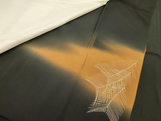 平和屋着物■豪華黒留袖　作家物　孔雀文　暈し染め　金銀彩　正絹　逸品　CABF5837oy