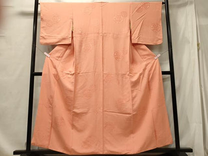 平和屋着物■上質な小紋 曙色 正絹 逸品 CABF5842oy