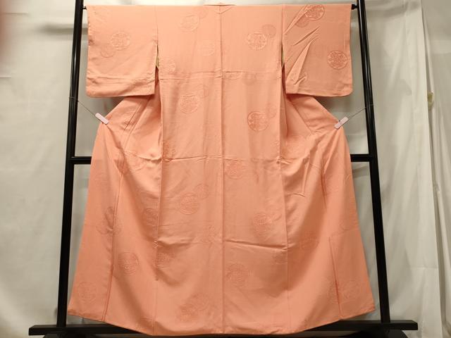 平和屋着物■上質な小紋 曙色 正絹 逸品 CABF5842oy