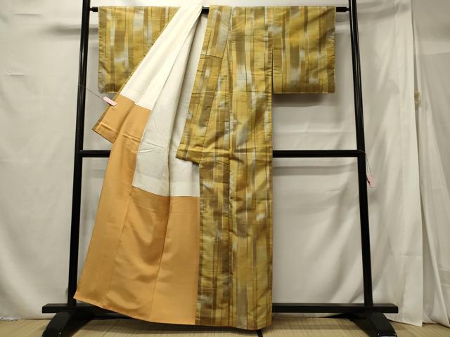平和屋着物■上質な紬 間道 正絹 逸品 未使用 CABF5856oy